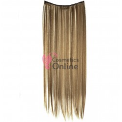 Extensie de par cu 3 Clips On tresa delux simpla dreapta de 45 cm, Saten Mediu Ash 39580